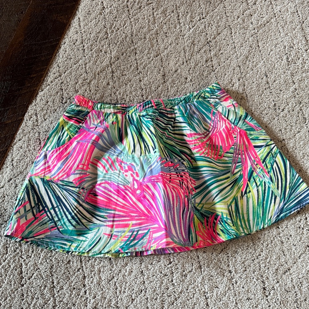 Lilly Pulitzer Pink and Green Tropical Skort